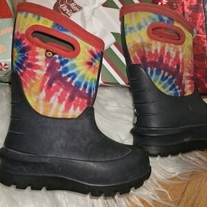 Bogs Kids Colorful Tie-Dye Rain Boots